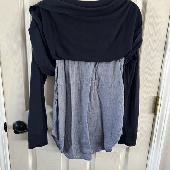 Vince Sz Small Navy Blue Double Layered Shirt - Picture 10 of 16